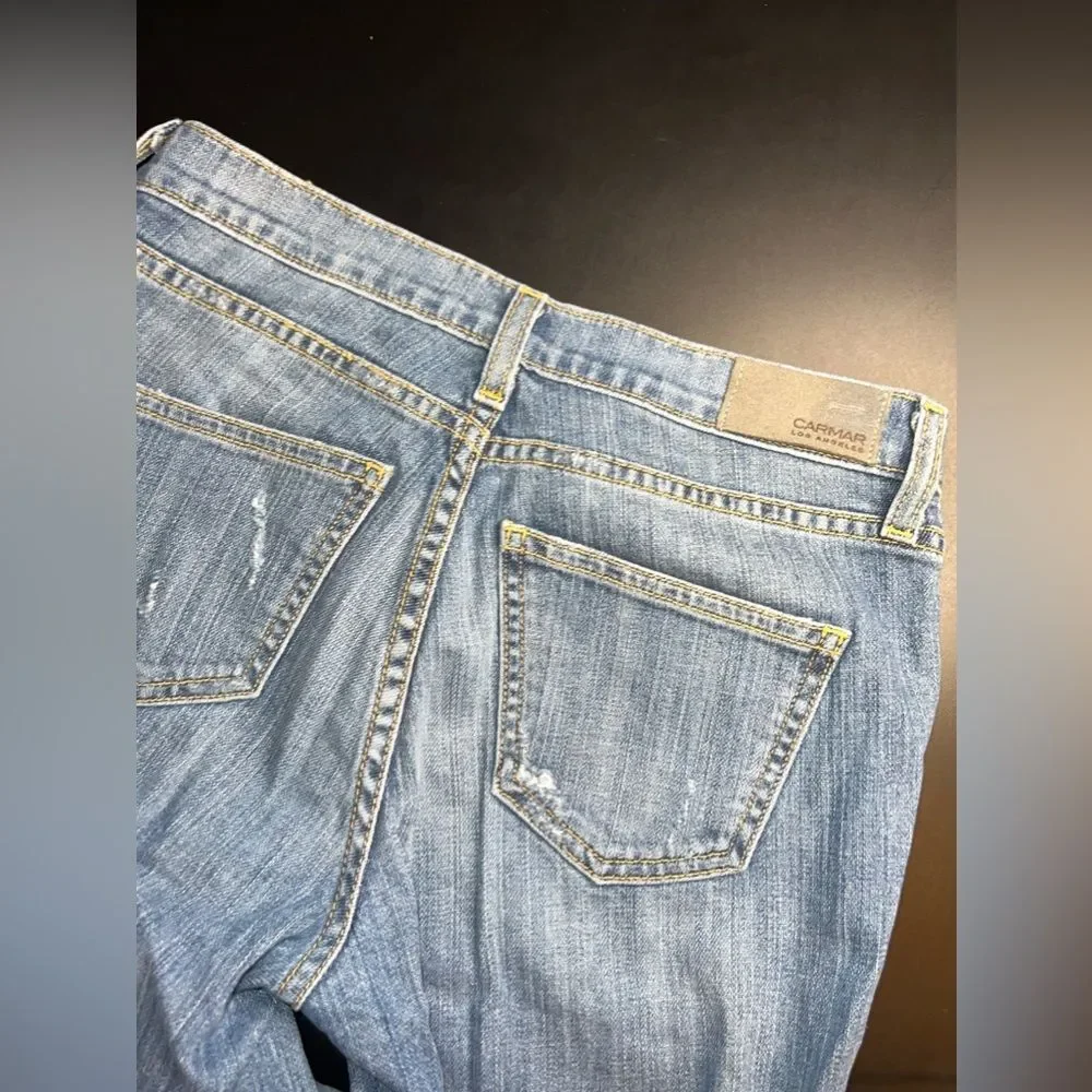 Carmar Blue Star Patched Denim Jeans Size 26 GUC - Picture 7 of 11